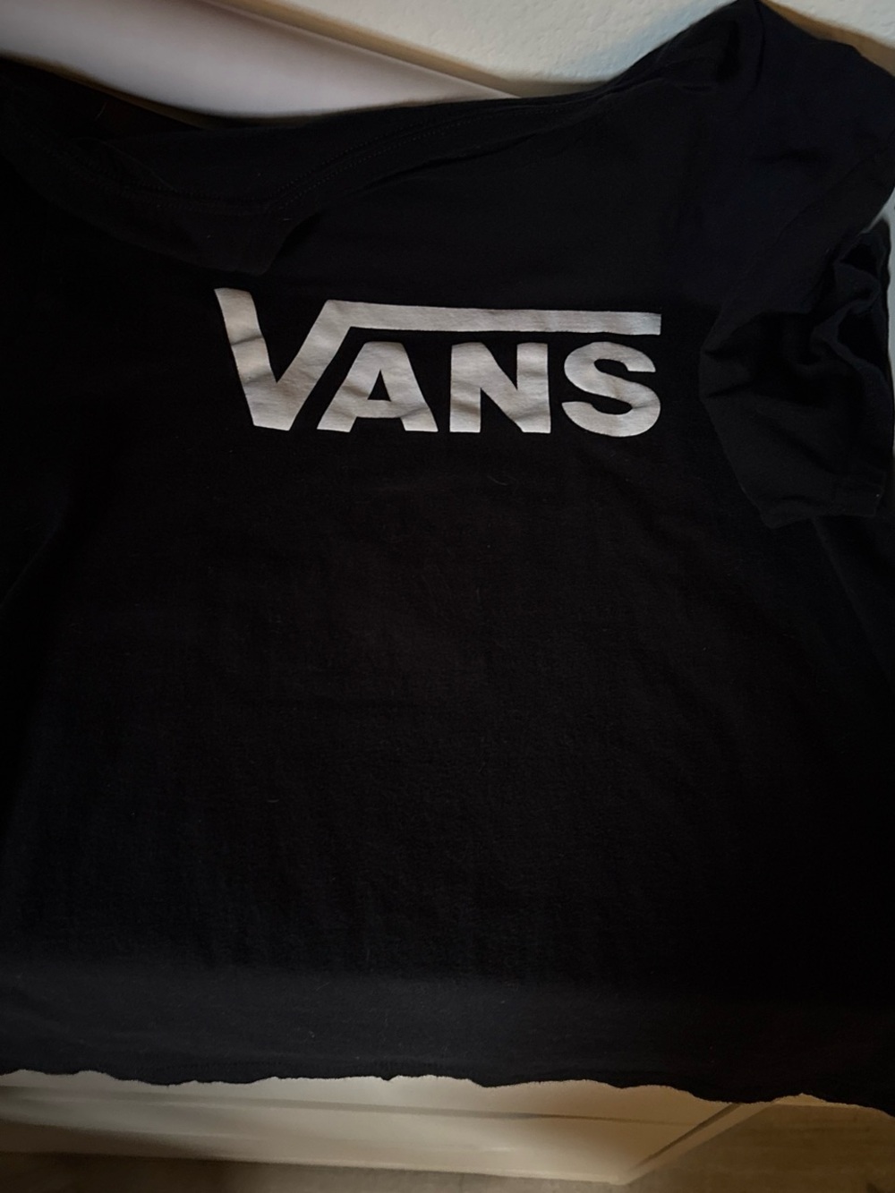 short sleeve black vans shirt